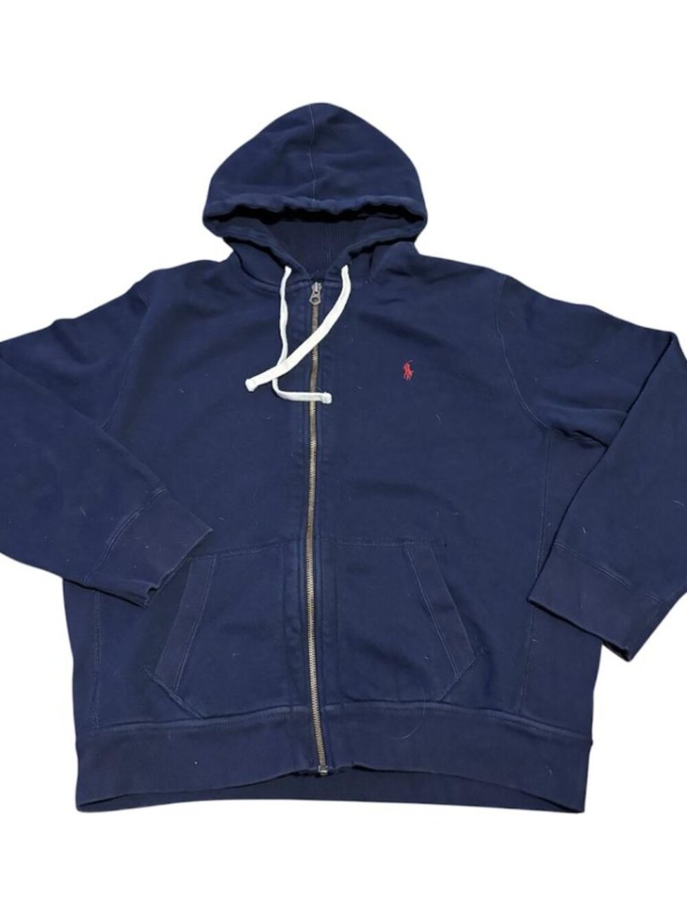 Vintage Polo Ralph Lauren Navy Heavyweight Full Zip Hooded Size 2XL